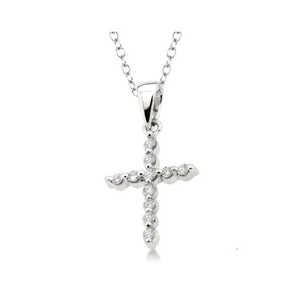 Silver Diamond Cross Necklace Image 2 Your Jewelry Box Altoona, PA