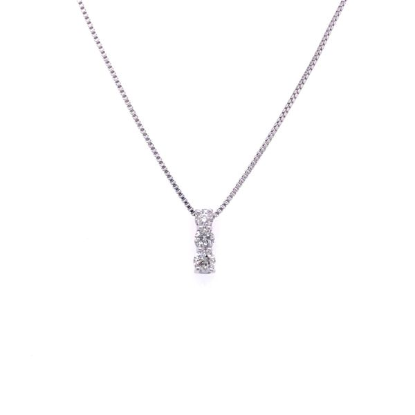 Sterling Silver Stacked Three Stone Diamond Pendant Your Jewelry Box Altoona, PA