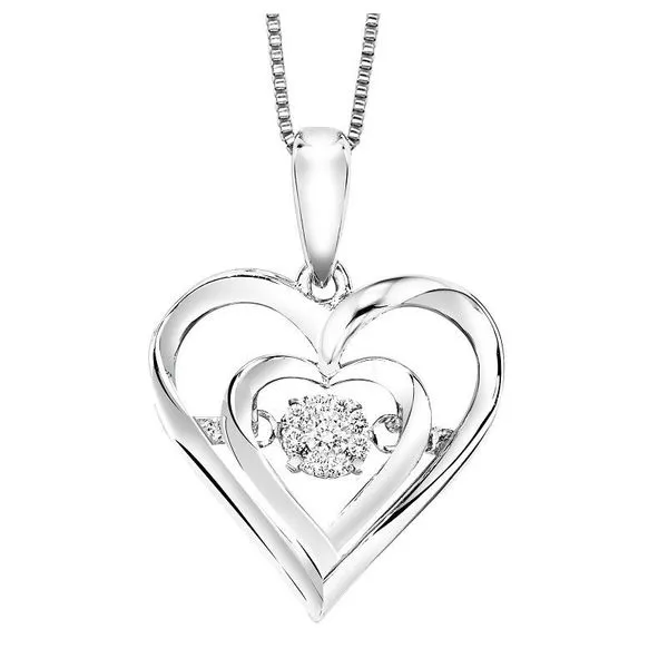 Silver Rhythm of Love Diamond Heart Necklace Your Jewelry Box Altoona, PA