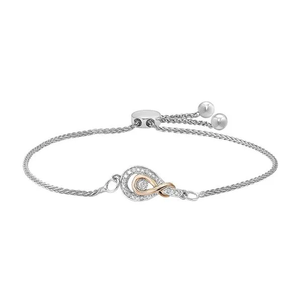 Silver Rose Gold Diamond Bolo Bracelet Your Jewelry Box Altoona, PA
