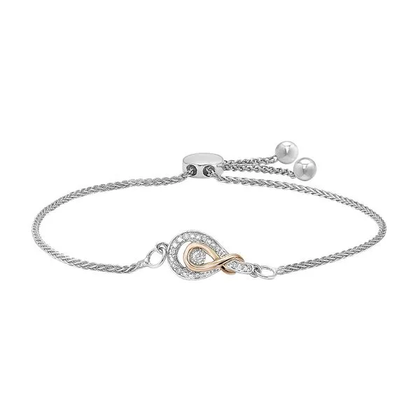 Silver Rose Gold Diamond Bolo Bracelet Your Jewelry Box Altoona, PA