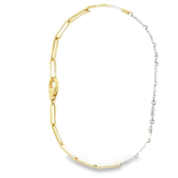 14K Yellow & White Gold 3/4 Carat Diamond Link Bracelet Image 4 Your Jewelry Box Altoona, PA