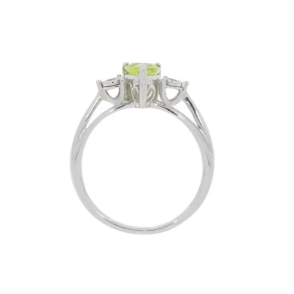 White Gold Peridot Diamond Ring Image 3 Your Jewelry Box Altoona, PA