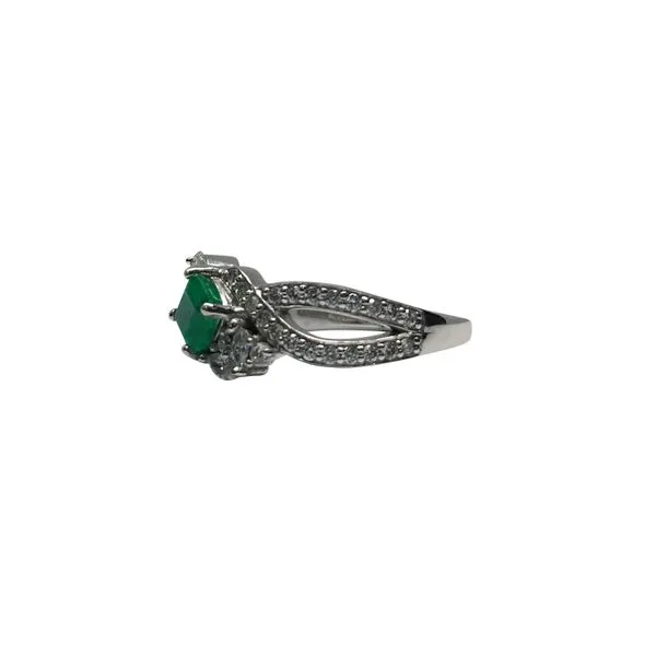 14K White Gold Emerald Cut Cushion Ring Image 2 Your Jewelry Box Altoona, PA