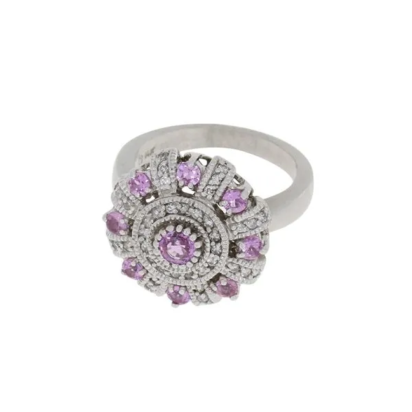 Pink Sapphire Diamond Crown Ring Image 2 Your Jewelry Box Altoona, PA