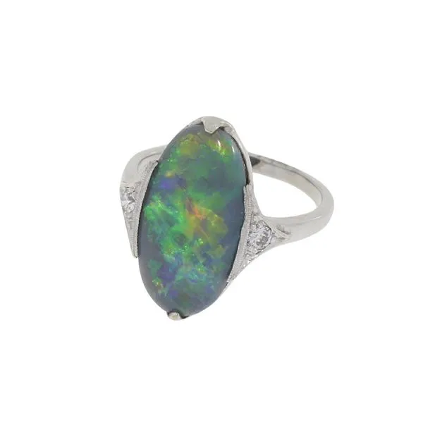 Platinum Opal & Diamond Ring Image 2 Your Jewelry Box Altoona, PA