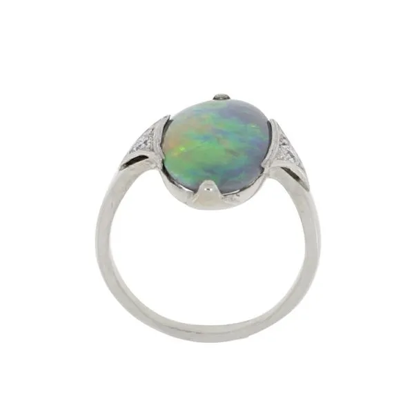 Platinum Opal & Diamond Ring Image 3 Your Jewelry Box Altoona, PA
