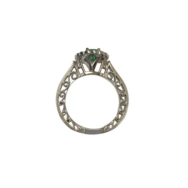 White Gold Emerald Diamond Ring Image 5 Your Jewelry Box Altoona, PA