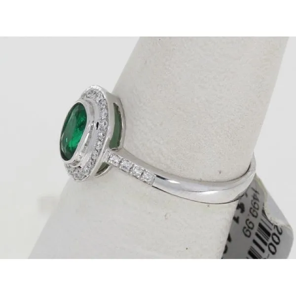 White Gold Emerald Diamond Ring Image 3 Your Jewelry Box Altoona, PA