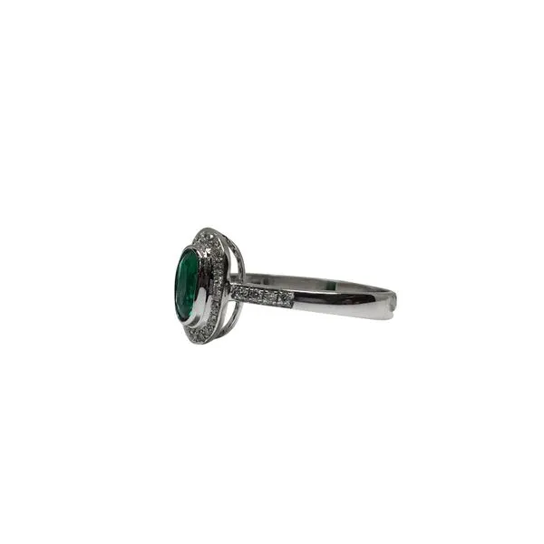 White Gold Emerald Diamond Ring Image 4 Your Jewelry Box Altoona, PA