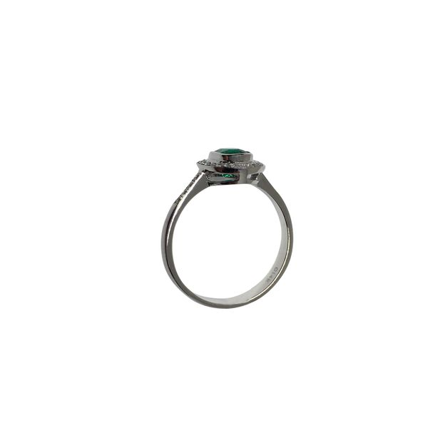 White Gold Emerald Diamond Ring Image 5 Your Jewelry Box Altoona, PA