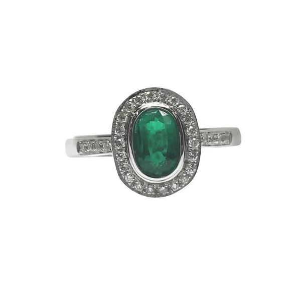 White Gold Emerald Diamond Ring Your Jewelry Box Altoona, PA