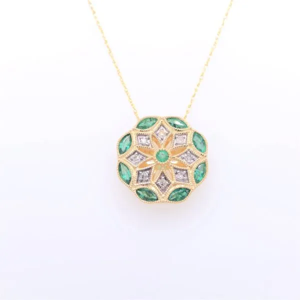 YELLOW GOLD EMERALD PENDANT Image 2 Your Jewelry Box Altoona, PA