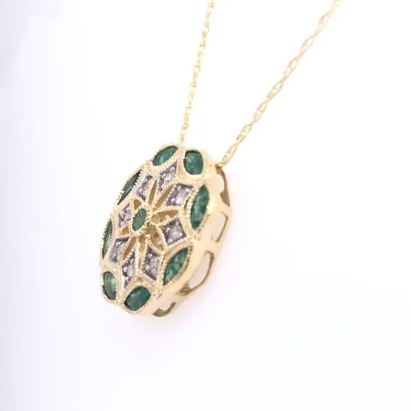 YELLOW GOLD EMERALD PENDANT Image 3 Your Jewelry Box Altoona, PA