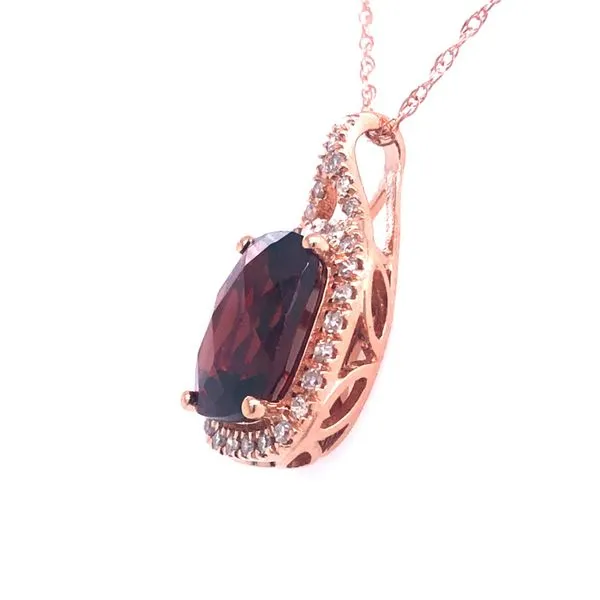 ROSE GOLD GARNET PENDANT Image 3 Your Jewelry Box Altoona, PA