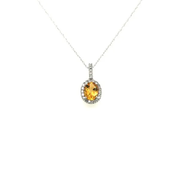 Citrine Pendant With Diamond Accents Image 2 Your Jewelry Box Altoona, PA