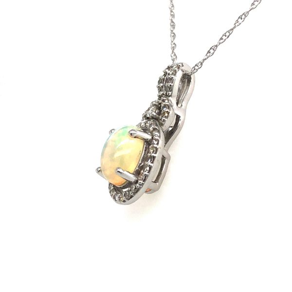 Opal Pendant With Diamond Accents Image 3 Your Jewelry Box Altoona, PA