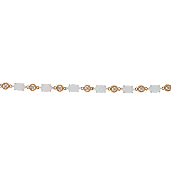 White & Rose Gold Opal Diamond Bracelet Your Jewelry Box Altoona, PA