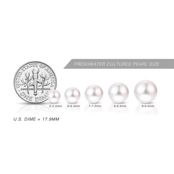 14K Yellow Gold 5mm Freshwater Pearl Stud Earrings Image 2 Your Jewelry Box Altoona, PA