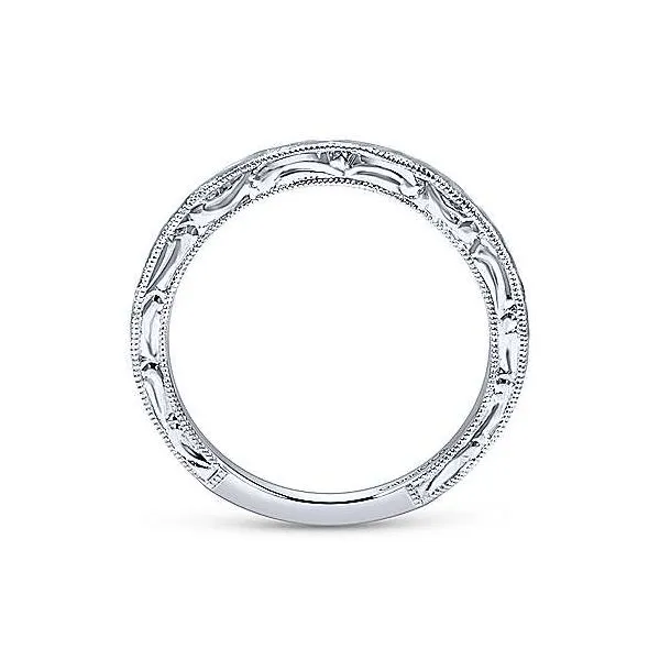14K White Gold Vintage Curved Wedding Band Image 2 Your Jewelry Box Altoona, PA