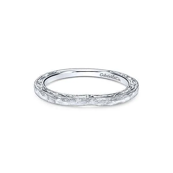 14K White Gold Vintage Curved Wedding Band Your Jewelry Box Altoona, PA