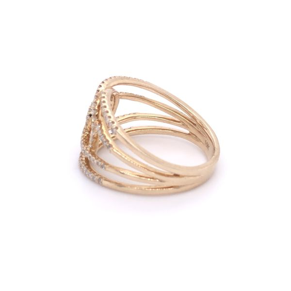 Yellow Gold Diamond Weave Ring Image 3 Your Jewelry Box Altoona, PA