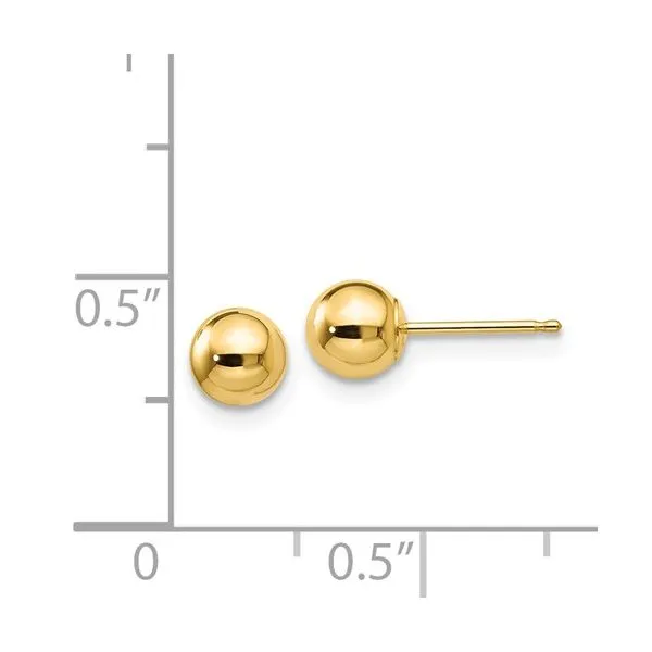 14K YG Ball Earrings Image 2 Your Jewelry Box Altoona, PA