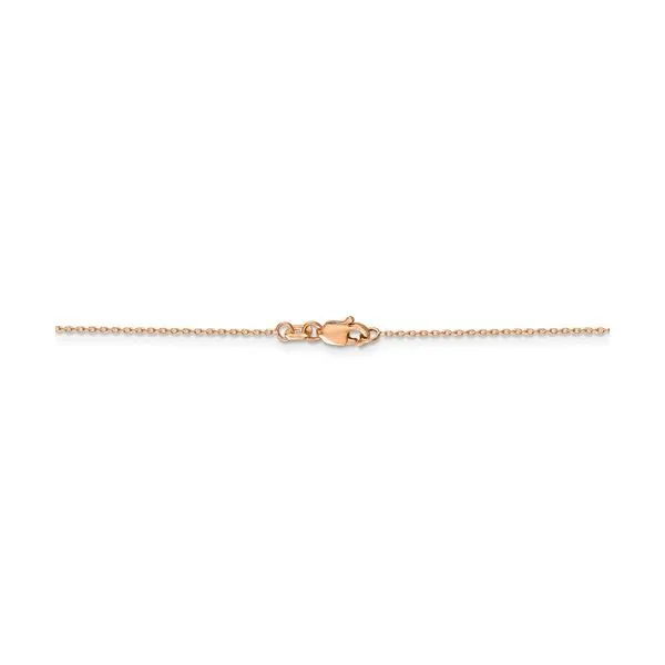 14K Rose Gold Cable Chain 18