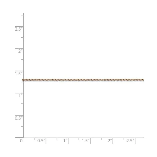 14K Rose Gold Cable Chain 18