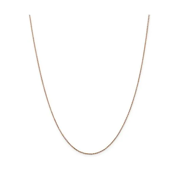 14K Rose Gold Cable Chain 18