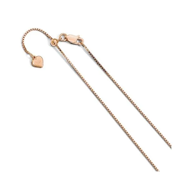 Sterling Silver .95 mm Rose Gold-plated Adjustable Box Chain Your Jewelry Box Altoona, PA