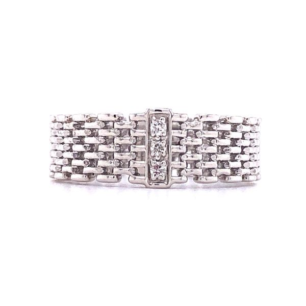 Sterling Silver Diamond Accent Woven Ring Image 2 Your Jewelry Box Altoona, PA