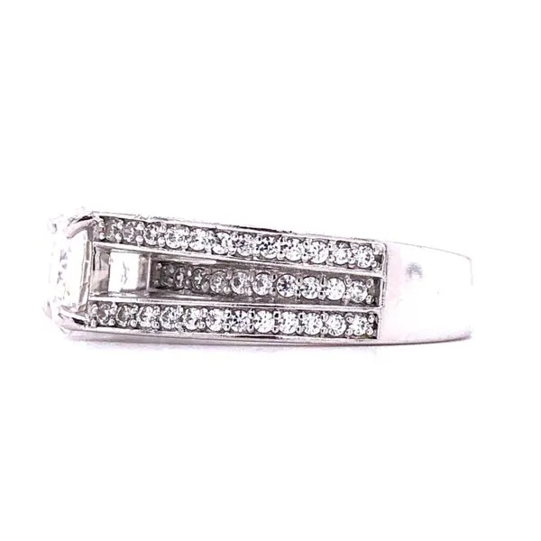 Sterling SIlver Cubic Zirconia Three Row Ring Image 3 Your Jewelry Box Altoona, PA