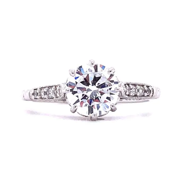 Sterling Silver Milgrain Crown Cubic Zirconia Ring Image 2 Your Jewelry Box Altoona, PA