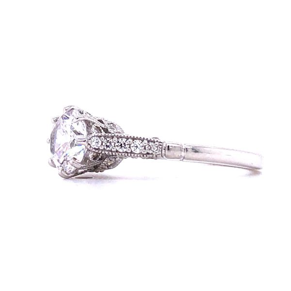 Sterling Silver Milgrain Crown Cubic Zirconia Ring Image 3 Your Jewelry Box Altoona, PA