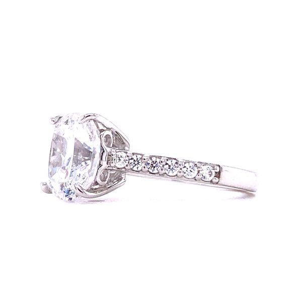 Sterling Silver Single Row Cubic Zirconia Ring Image 3 Your Jewelry Box Altoona, PA