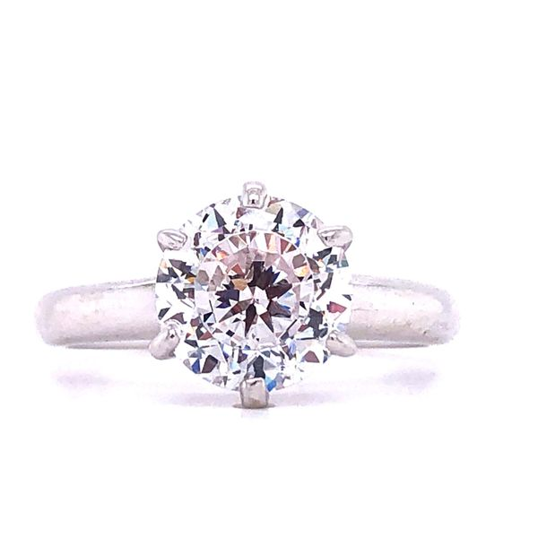 Sterling Silver Cubic Zirconia Solitaire Ring Image 2 Your Jewelry Box Altoona, PA