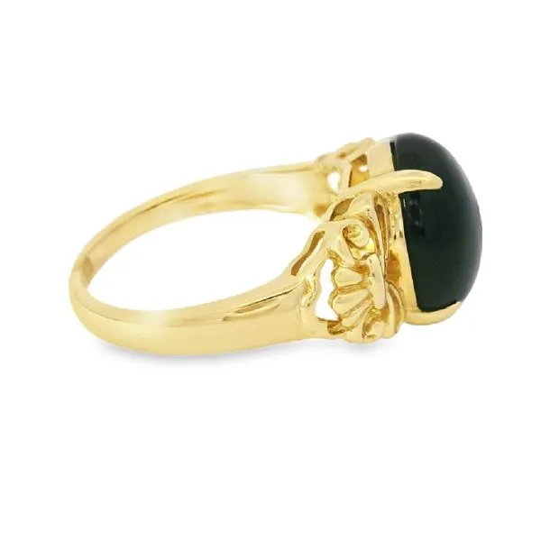Estate 14K Yellow Gold Cabbachon ONoyx Ring Image 4 Your Jewelry Box Altoona, PA