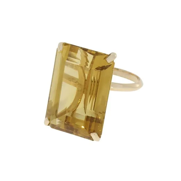 Estate 18K Yellow Gold 30 Carat Citrine Ring Image 2 Your Jewelry Box Altoona, PA