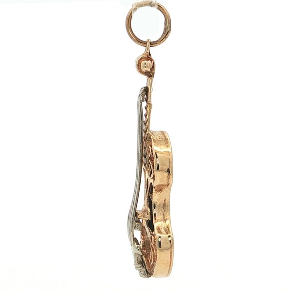 Estate Yellow Gold Violin Pendant Image 2 Your Jewelry Box Altoona, PA