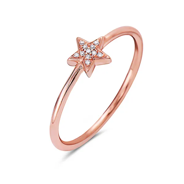 14KT ROSE GOLD STAR RING similar item image