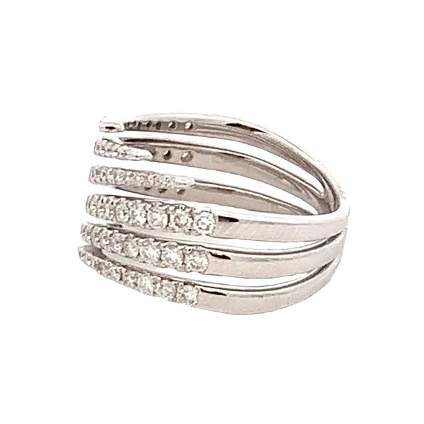14KT NATURAL DIAMOND BY-PASS STYLE RING Image 2 Z's Fine Jewelry Peoria, AZ