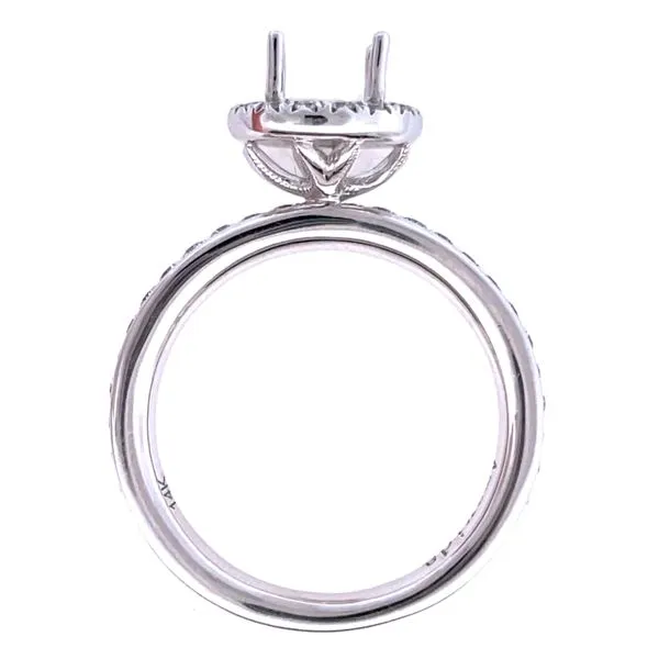 14KT WHITE GOLD SEMI MOUNT HALO STYLE ENGAGEMENT RING Image 3 Z's Fine Jewelry Peoria, AZ