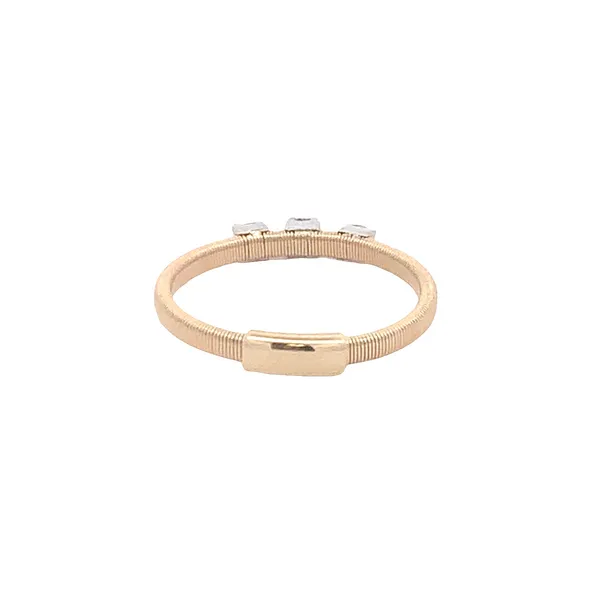 14KT YELLOW GOLD 3-STONE DIAMOND RING