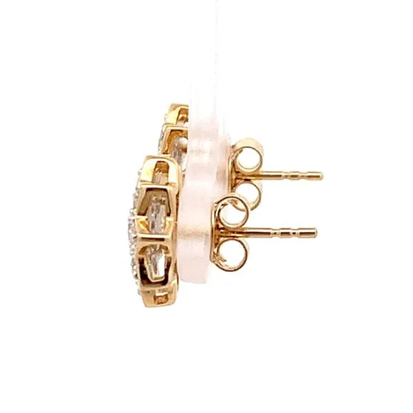 14KT GOLD STARBURST EARRINGS Image 2 Z's Fine Jewelry Peoria, AZ
