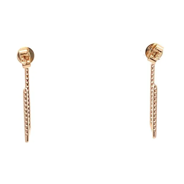 YELLOW GOLD POST HOOP EARRINGS Image 3 Z's Fine Jewelry Peoria, AZ