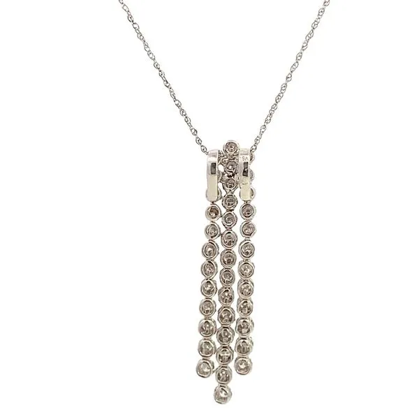 18KT WHITE GOLD FRINGE NECKLACE Image 3 Z's Fine Jewelry Peoria, AZ