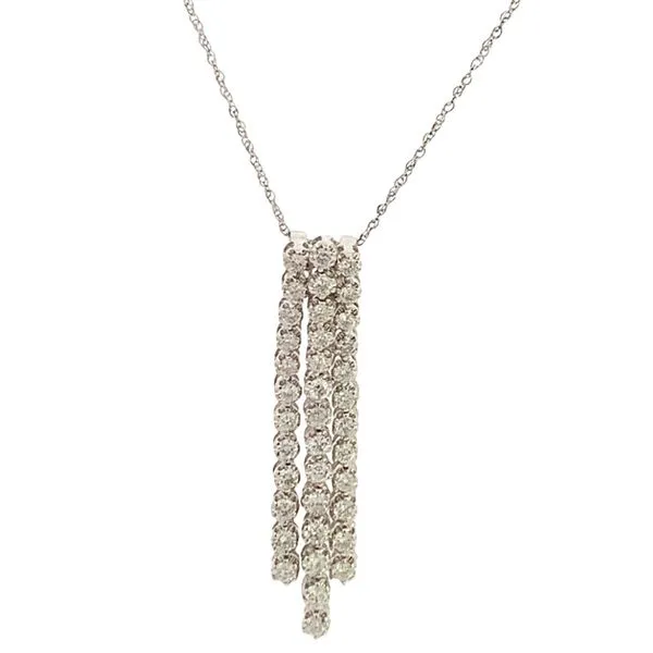 18KT WHITE GOLD FRINGE NECKLACE similar item image