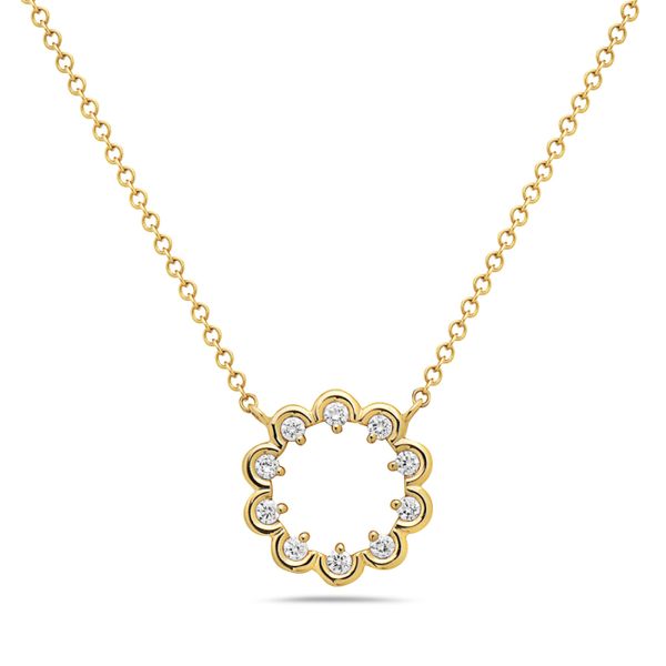14KT YELLOW GOLD DIAMOND CIRCLE NECKLACE Z's Fine Jewelry Peoria, AZ
