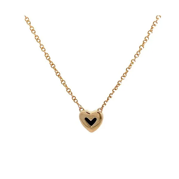 14KT YELLOW GOLD HEART NECKLACE Image 2 Z's Fine Jewelry Peoria, AZ